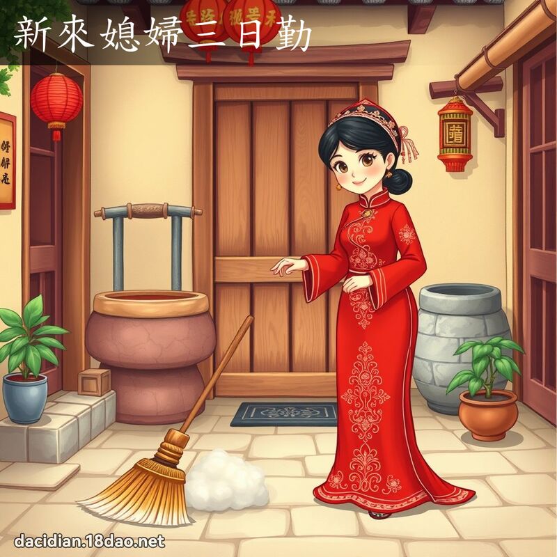 新来媳妇三日勤 - 国语大辞典配图