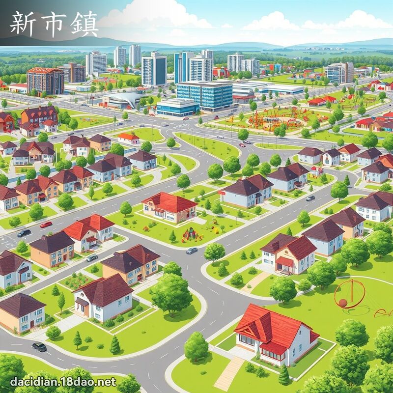 新市鎮 - 國語大辭典配圖