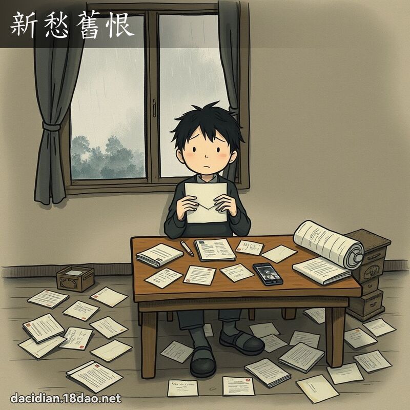 新愁舊恨 - 國語大辭典配圖