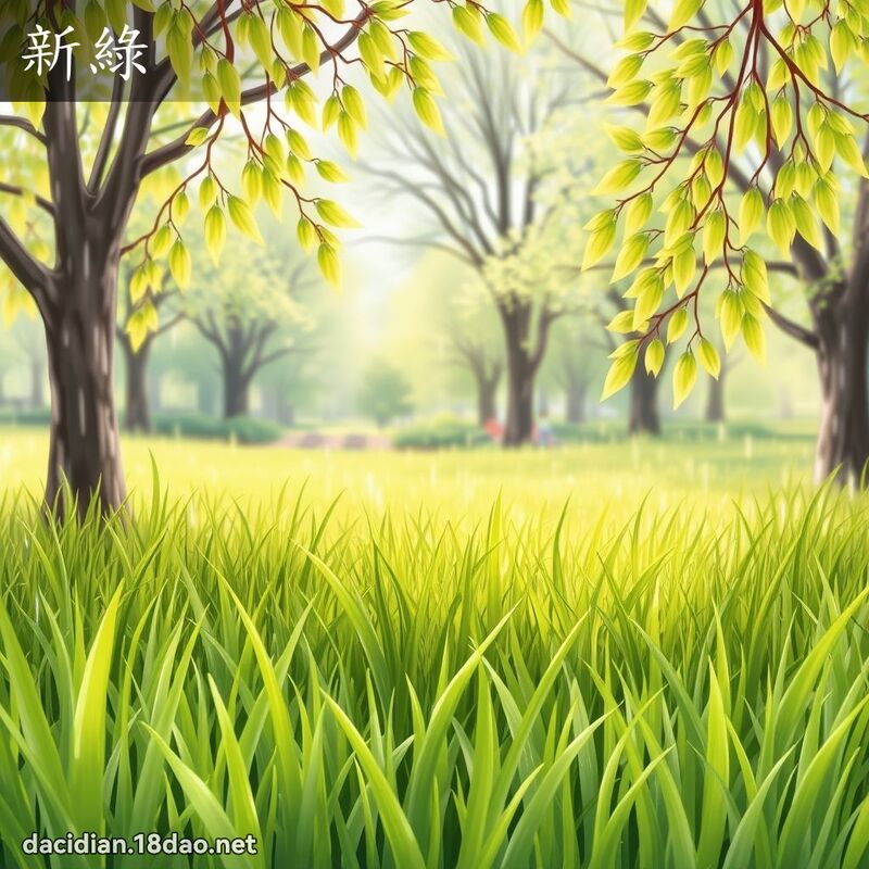 新綠 - 國語大辭典配圖