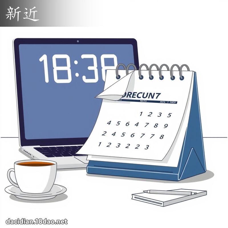 新近 - 國語大辭典配圖