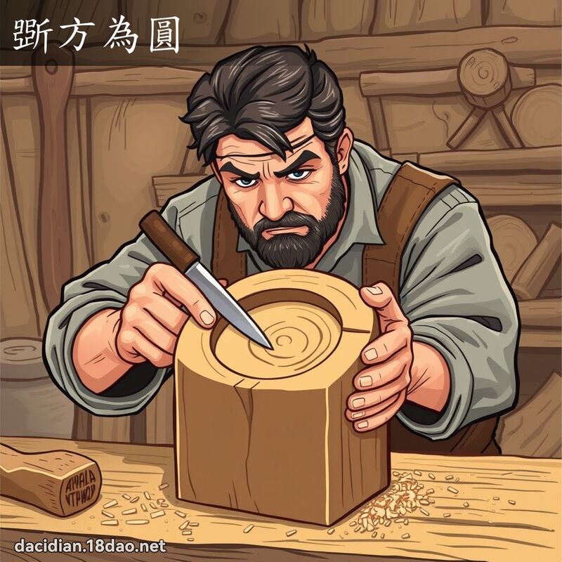 斲方为圆 - 国语大辞典配图