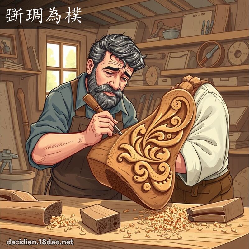 斲琱为朴 - 国语大辞典配图