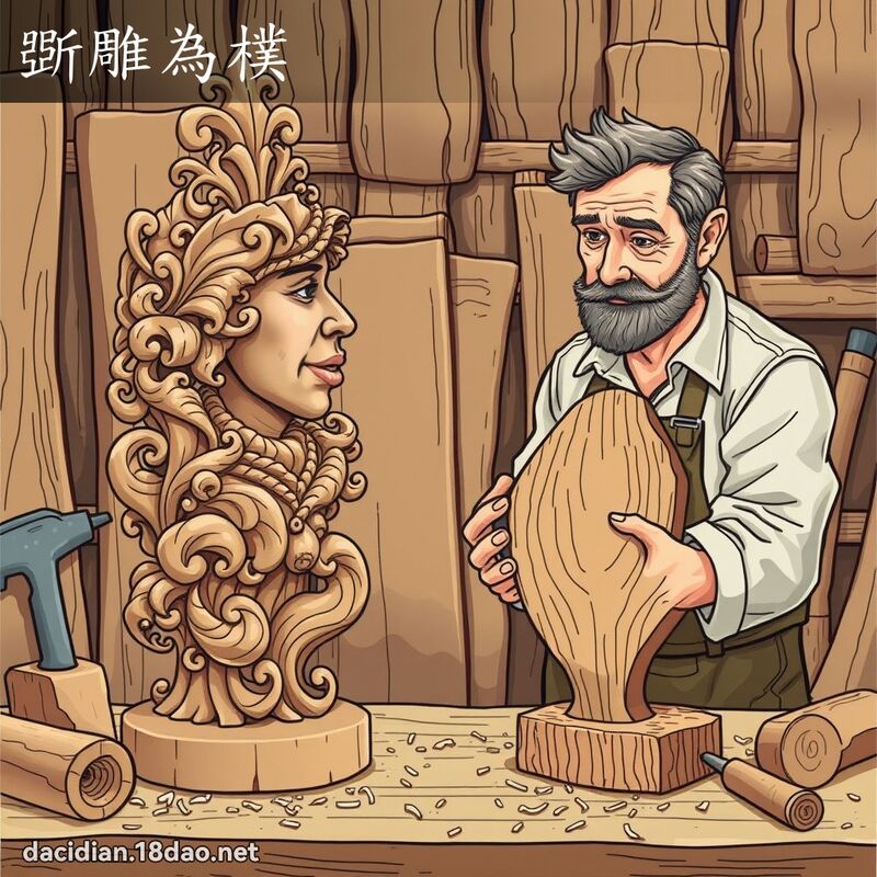 斲雕为朴 - 国语大辞典配图