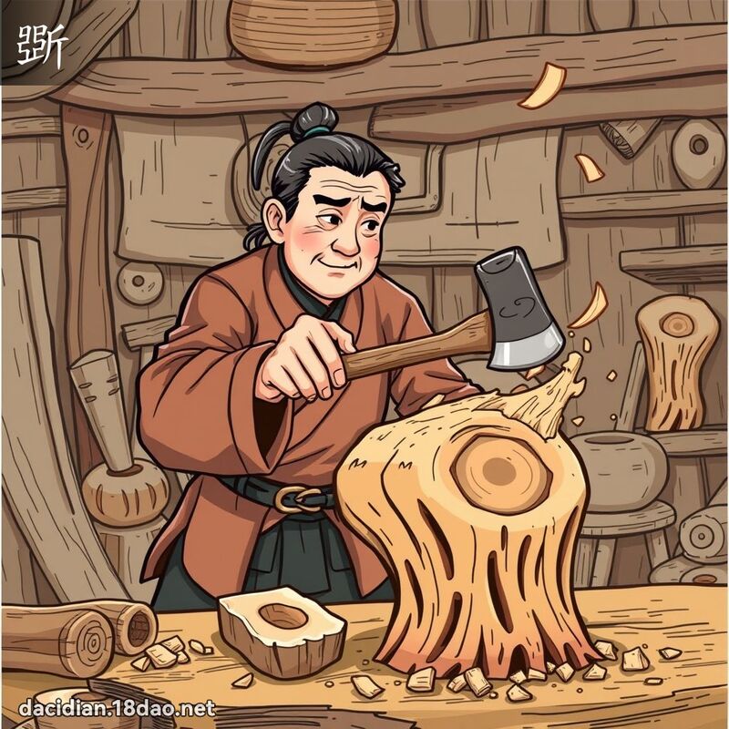 斲 - 國語大辭典配圖