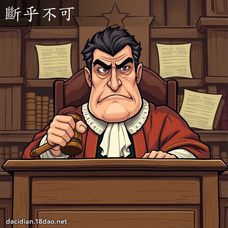 斷乎不可 - 國語大辭典配圖