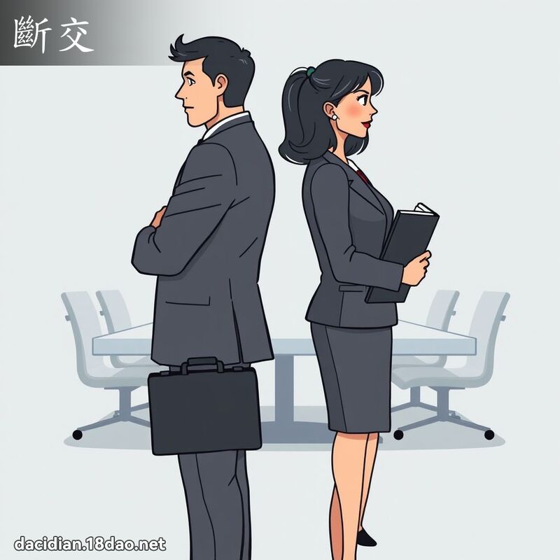 斷交 - 國語大辭典配圖