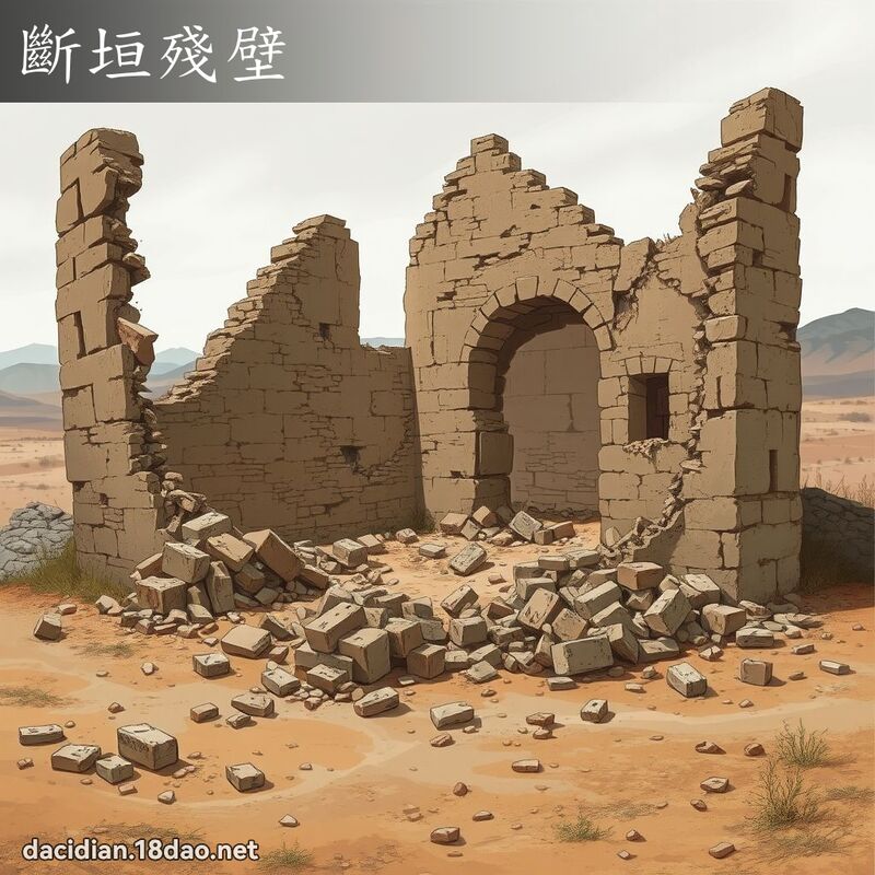 斷垣殘壁 - 國語大辭典配圖