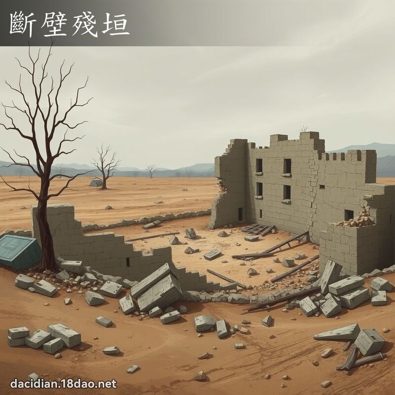 断壁残垣 - 国语大辞典配图