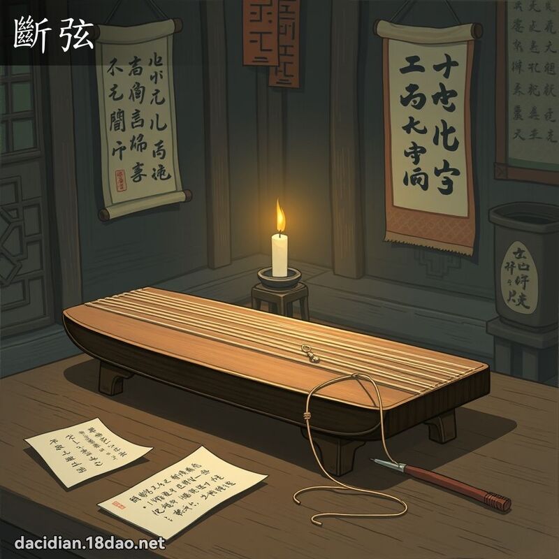 断弦 - 国语大辞典配图