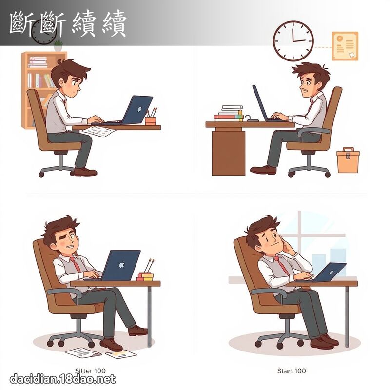断断续续 - 国语大辞典配图