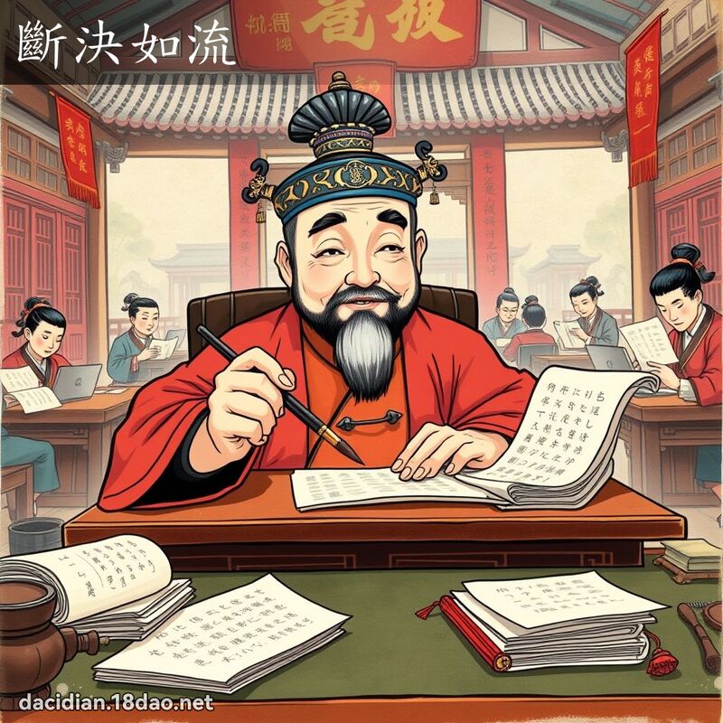 斷決如流 - 國語大辭典配圖