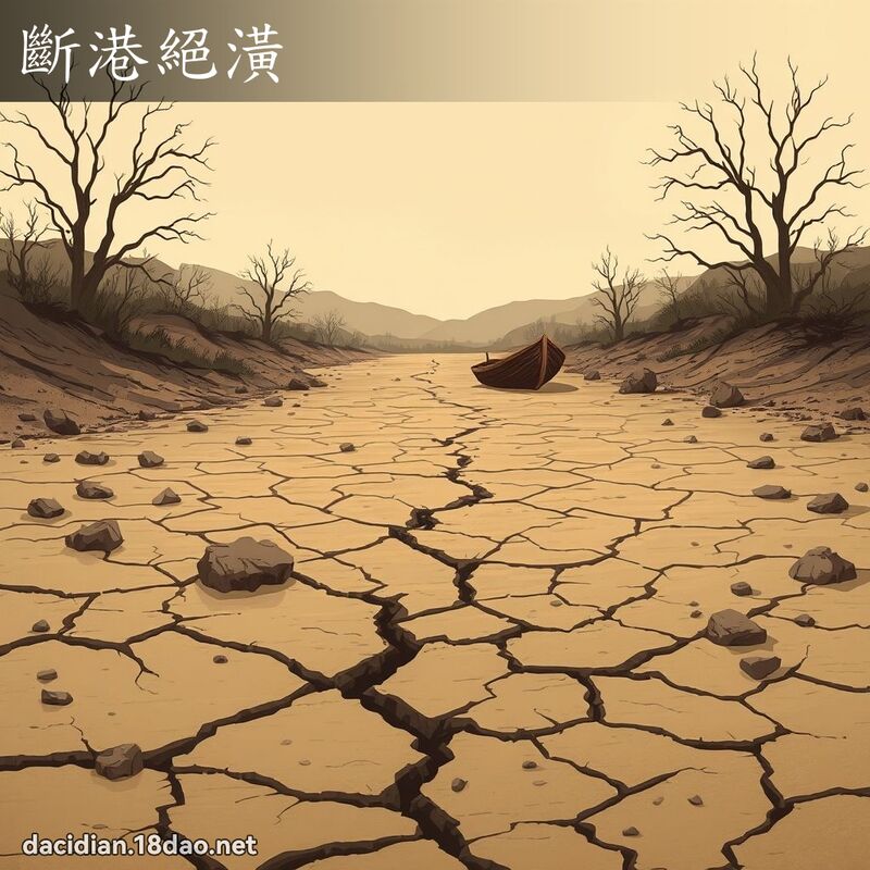断港绝潢 - 国语大辞典配图