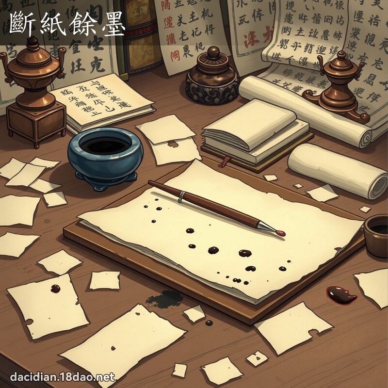 断纸余墨 - 国语大辞典配图