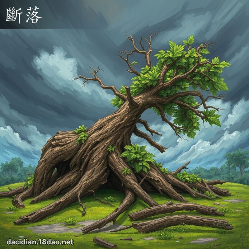 斷落 - 國語大辭典配圖