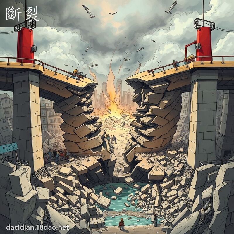 斷裂 - 國語大辭典配圖