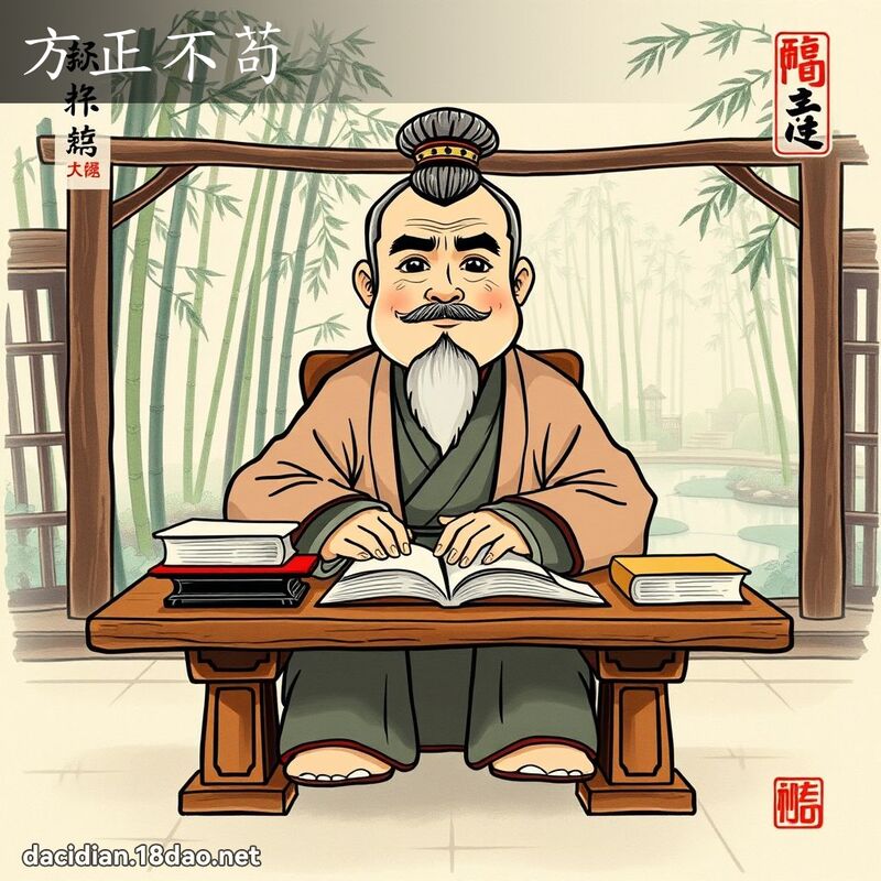 方正不苟 - 國語大辭典配圖