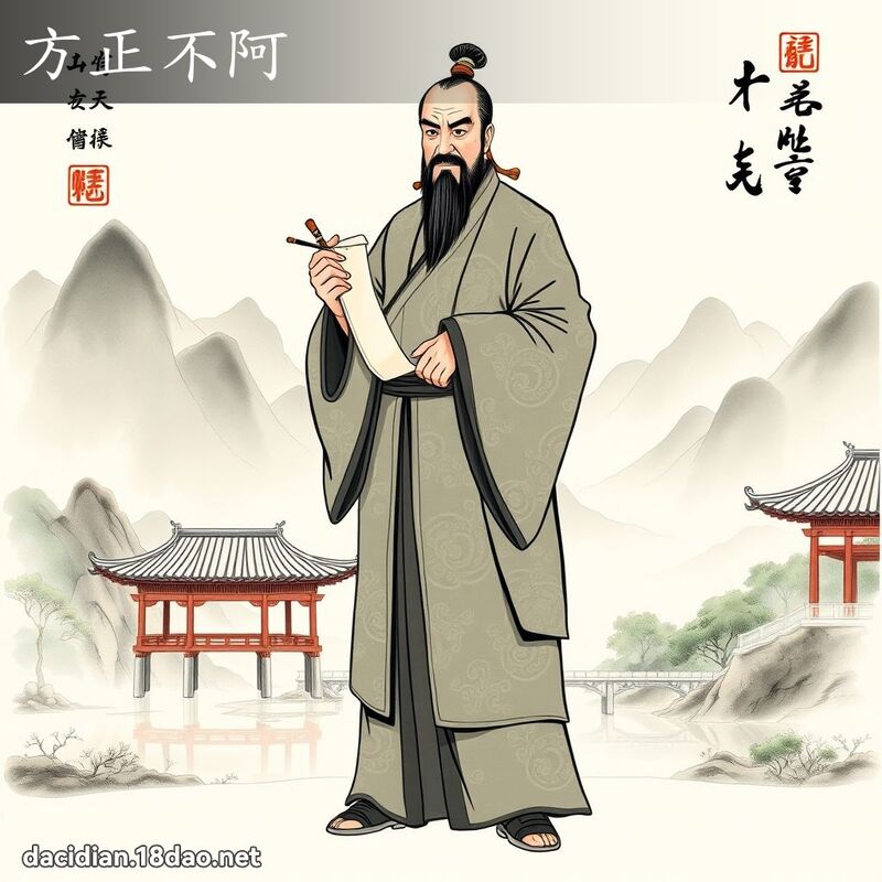 方正不阿 - 國語大辭典配圖