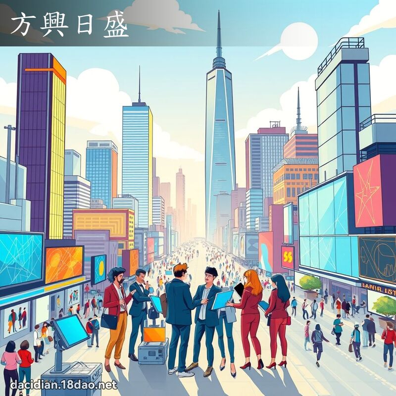 方兴日盛 - 国语大辞典配图
