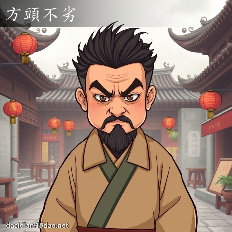 方头不劣 - 国语大辞典配图