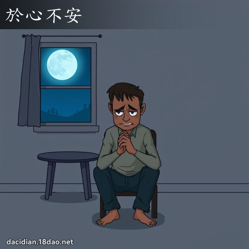 於心不安 - 国语大辞典配图