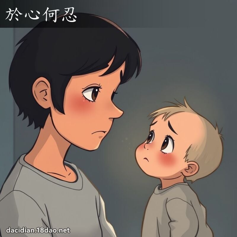 於心何忍 - 国语大辞典配图
