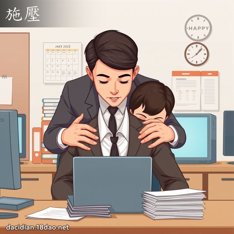 施壓 - 國語大辭典配圖