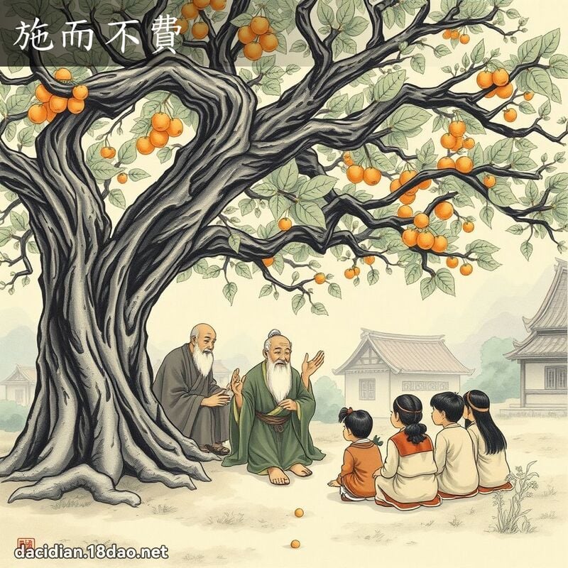 施而不费 - 国语大辞典配图