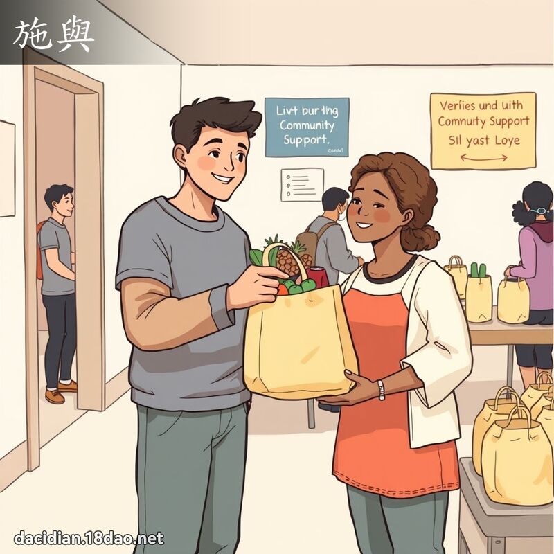 施与 - 国语大辞典配图