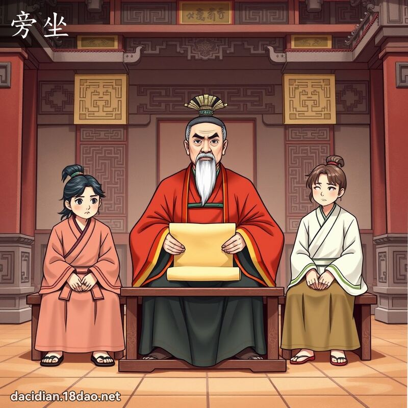 旁坐 - 国语大辞典配图