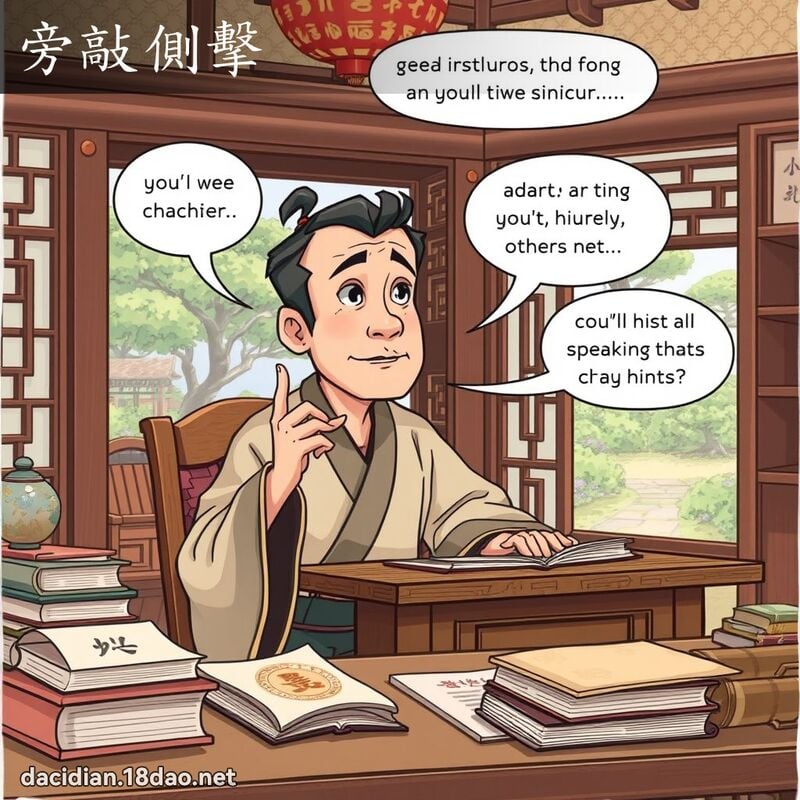 旁敲側擊 - 國語大辭典配圖