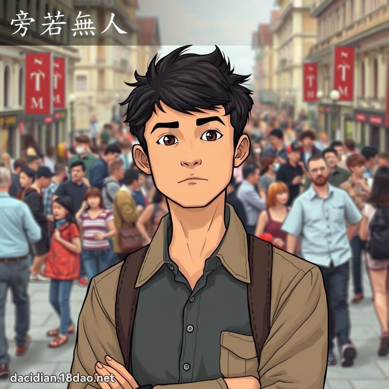 旁若无人 - 国语大辞典配图