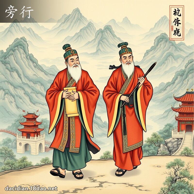 旁行 - 国语大辞典配图