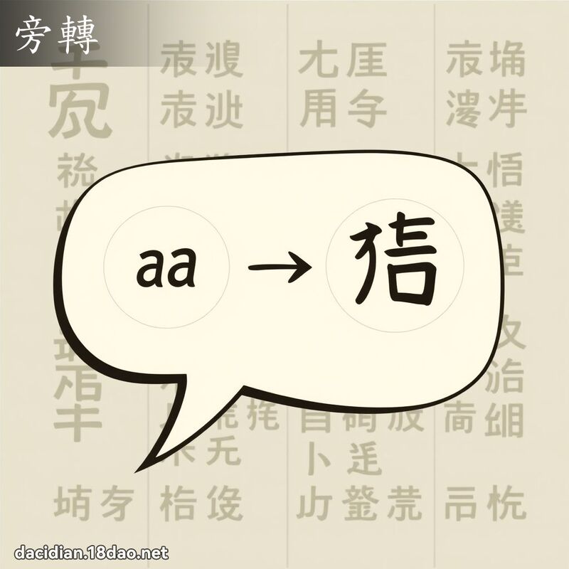 旁轉 - 國語大辭典配圖