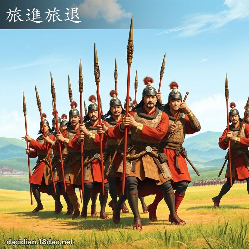 旅進旅退 - 國語大辭典配圖