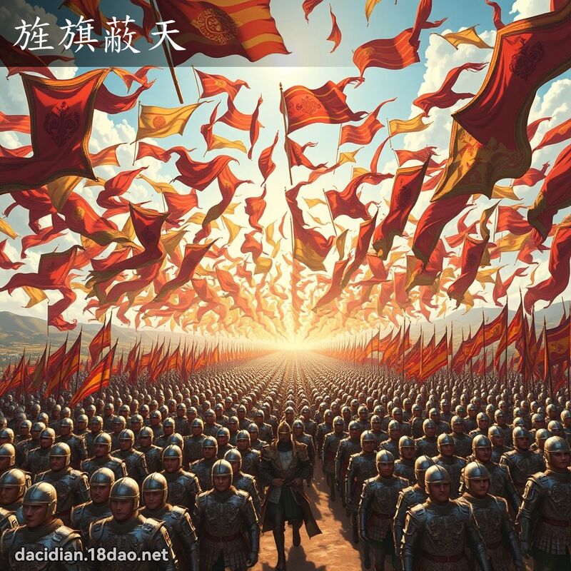 旌旗蔽天 - 國語大辭典配圖