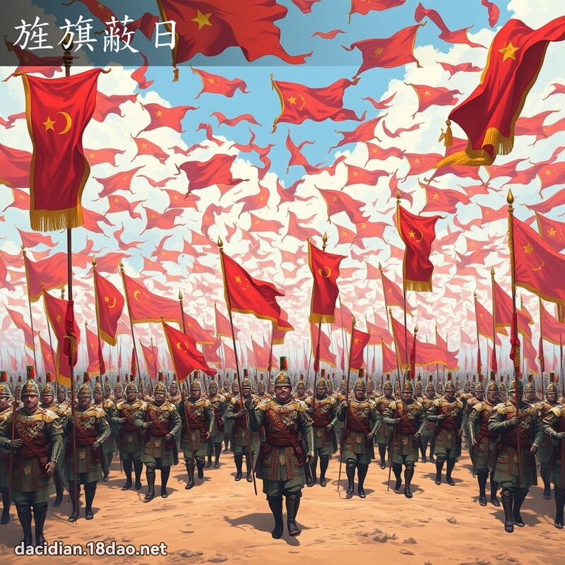 旌旗蔽日 - 國語大辭典配圖