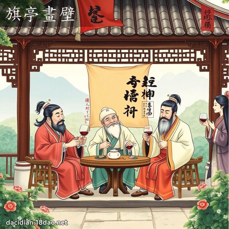 旗亭畫壁 - 國語大辭典配圖