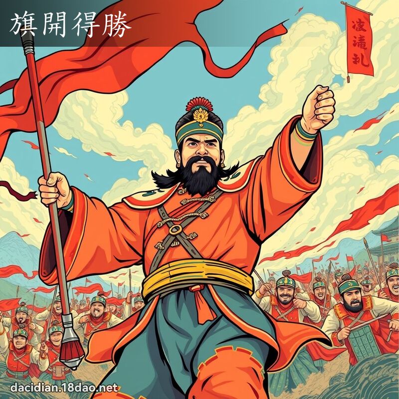 旗開得勝 - 國語大辭典配圖