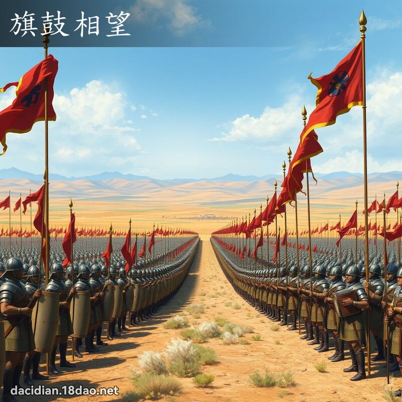 旗鼓相望 - 國語大辭典配圖