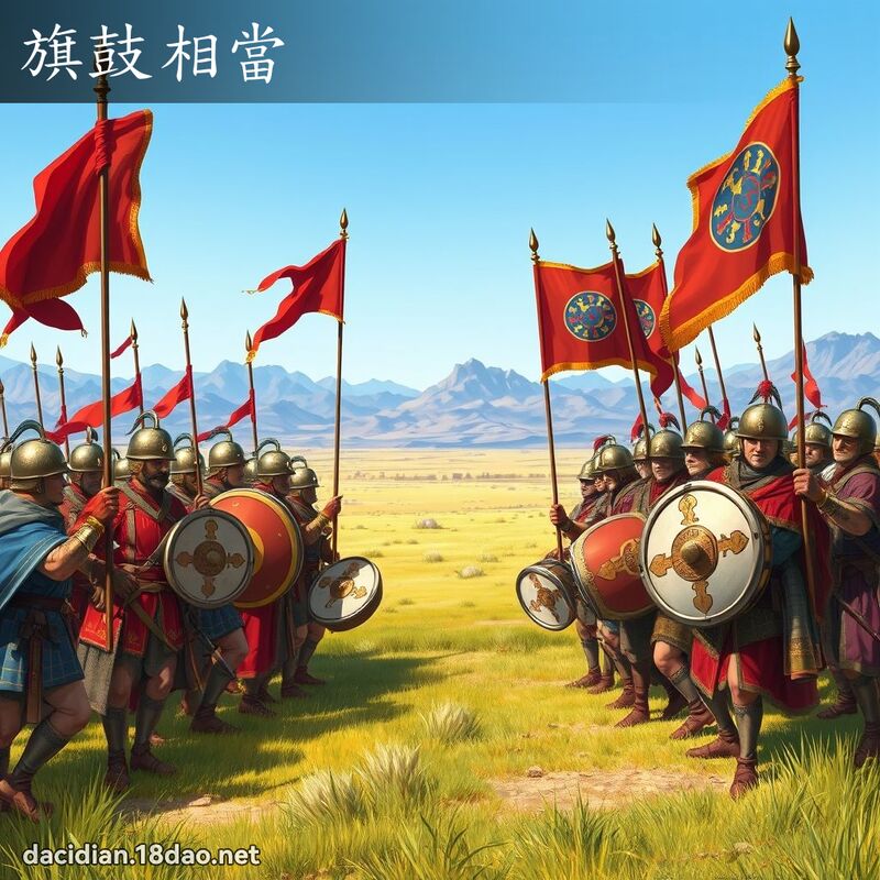 旗鼓相当 - 国语大辞典配图