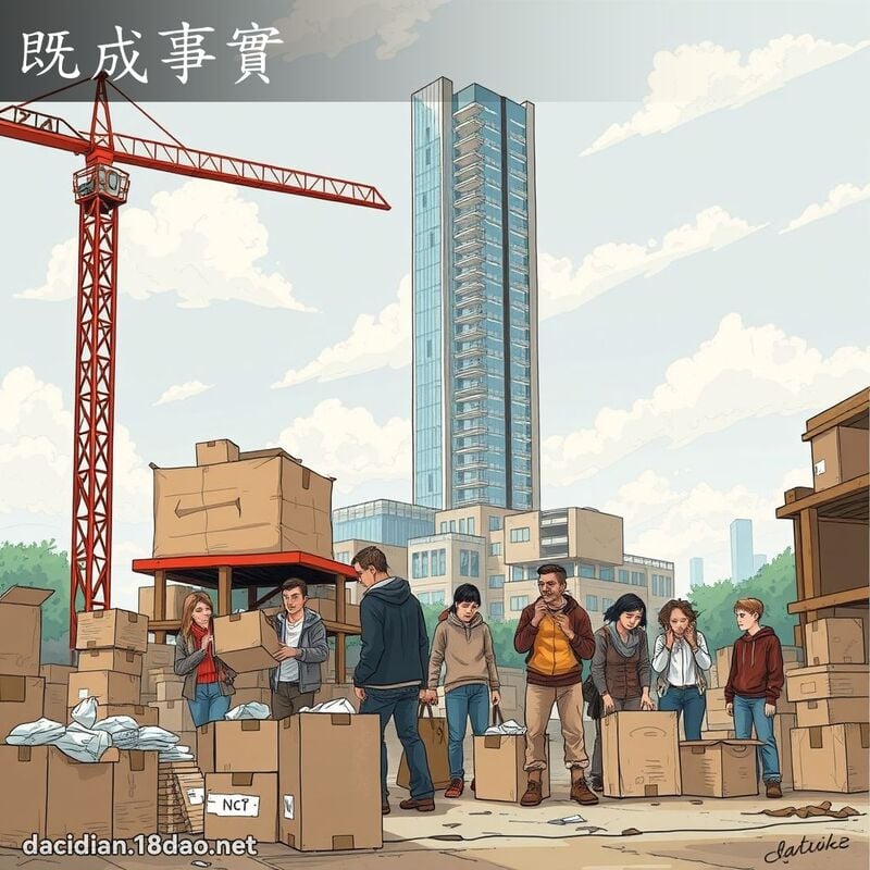 既成事實 - 國語大辭典配圖