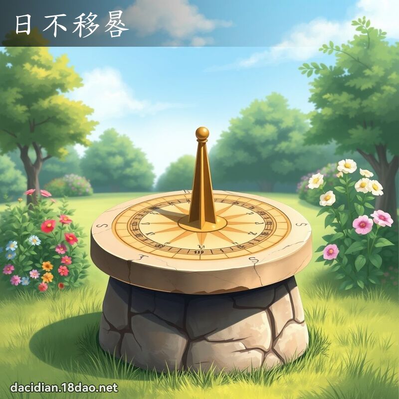 日不移晷 - 国语大辞典配图