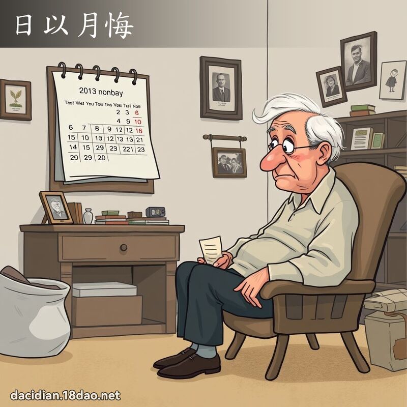 日以月悔 - 國語大辭典配圖