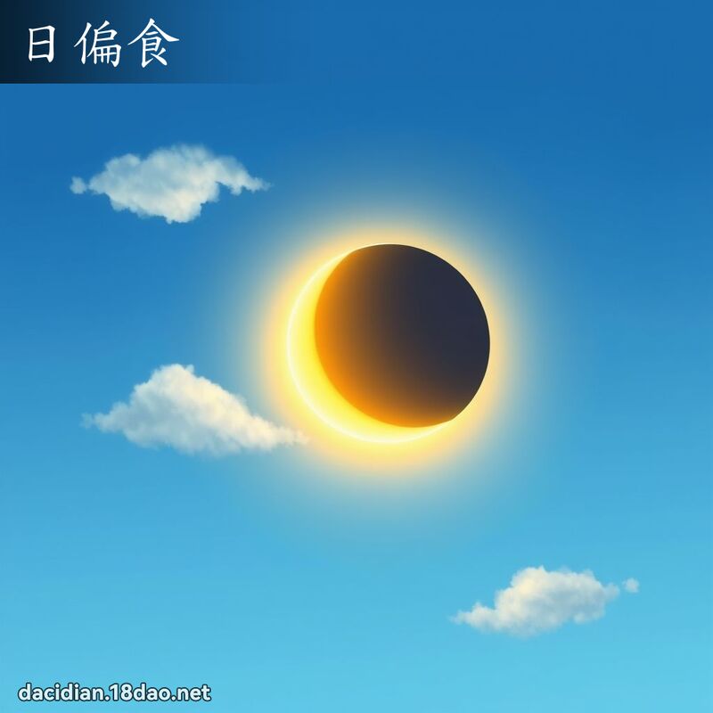 日偏食 - 國語大辭典配圖