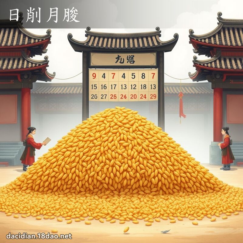 日削月朘 - 國語大辭典配圖