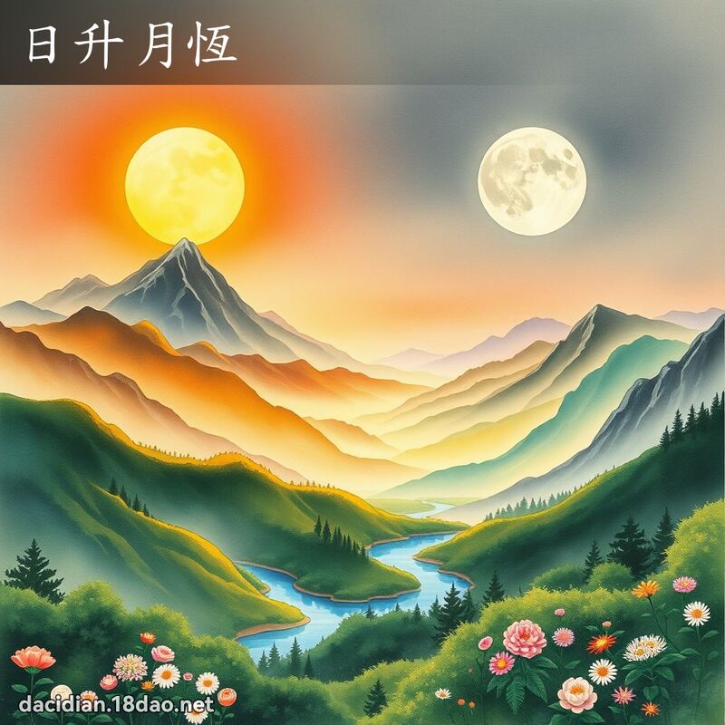 日升月恆 - 國語大辭典配圖