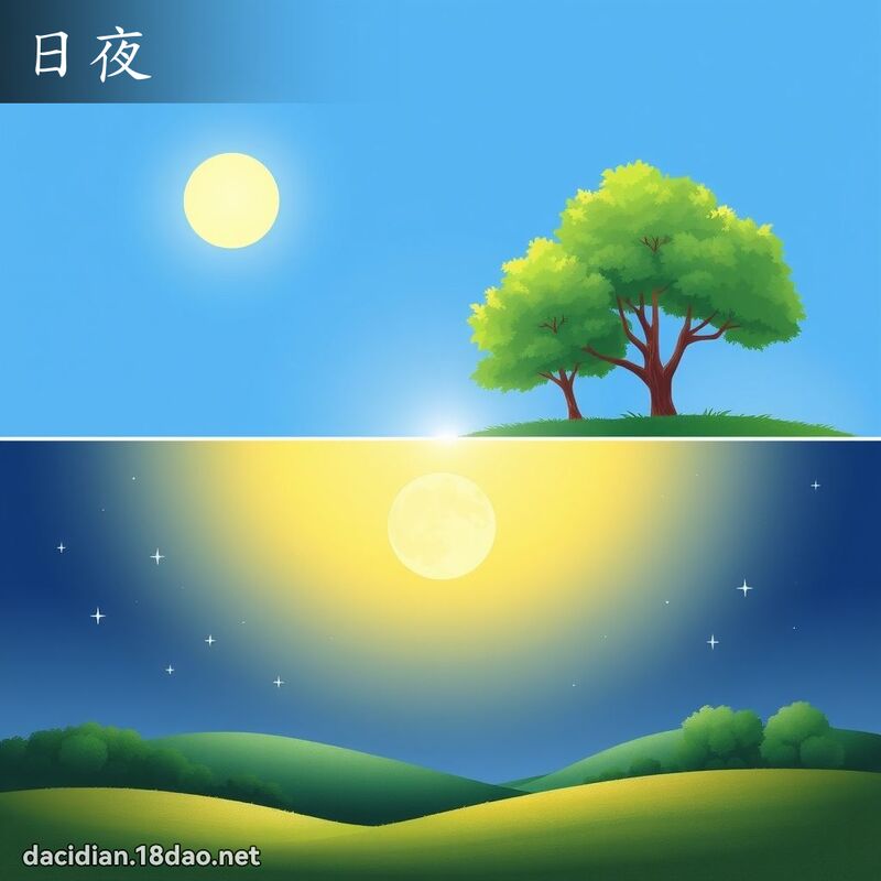 日夜 - 國語大辭典配圖