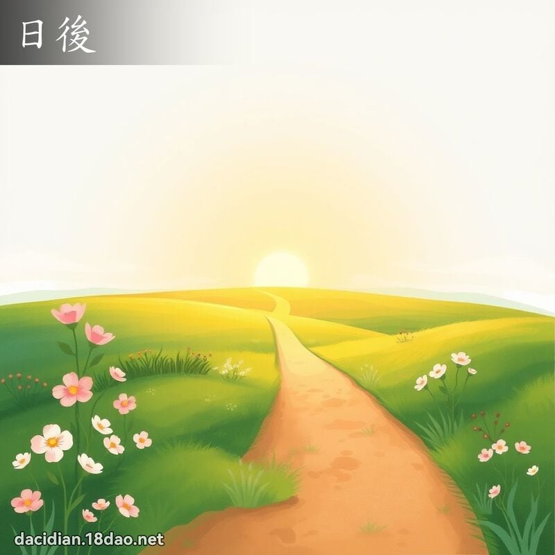 日后 - 国语大辞典配图