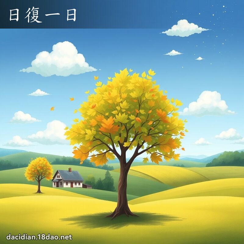 日復一日 - 國語大辭典配圖
